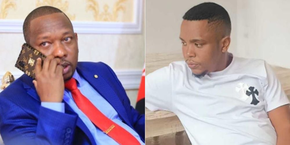 A collage of former Nairobi Governor Mike Sonko and Sammy Kioko.